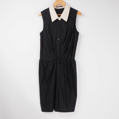 エリ配色タックワンピース