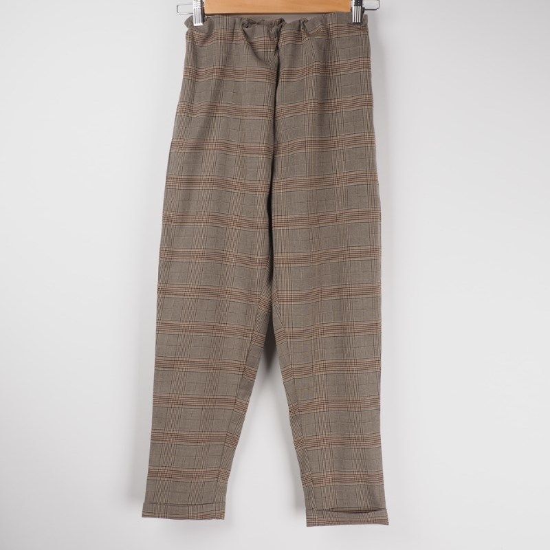 ウエストゴムチェック柄パンツ