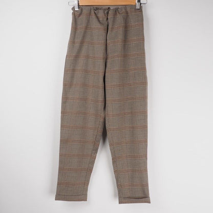 ウエストゴムチェック柄パンツ