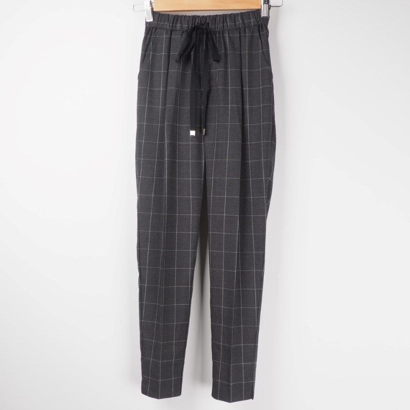 ウインドウペンチェックウエストゴムパンツ