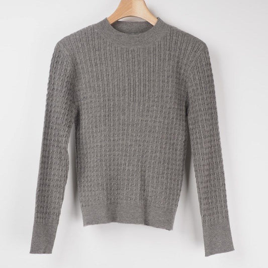 クルーネックシンプルニット