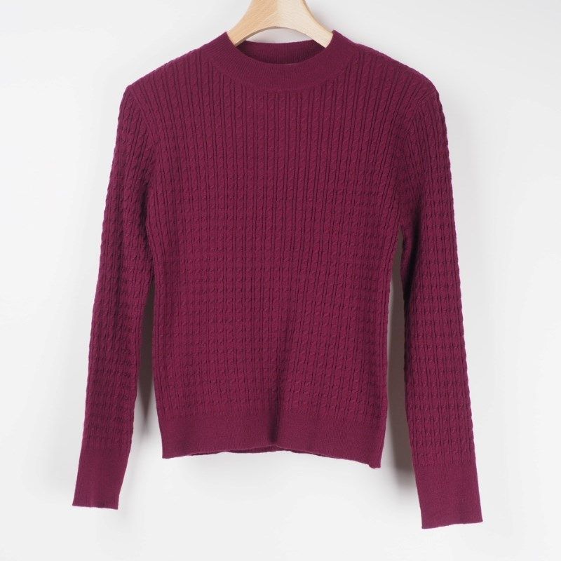 クルーネックシンプルニット