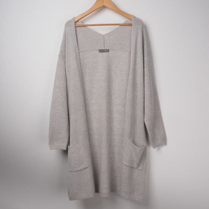 ふんわり起毛ロングニットカーディガン