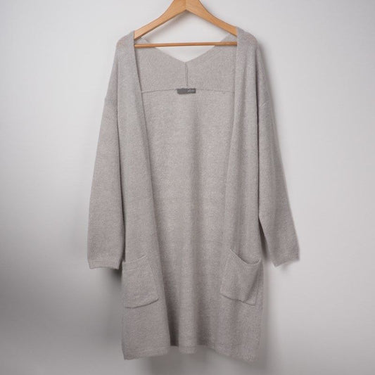 ふんわり起毛ロングニットカーディガン