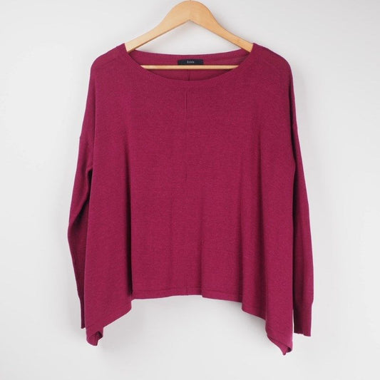 イレギュラーヘムボートネックニット