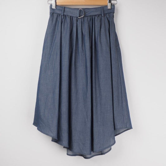 ラウンドヘムフレアスカート