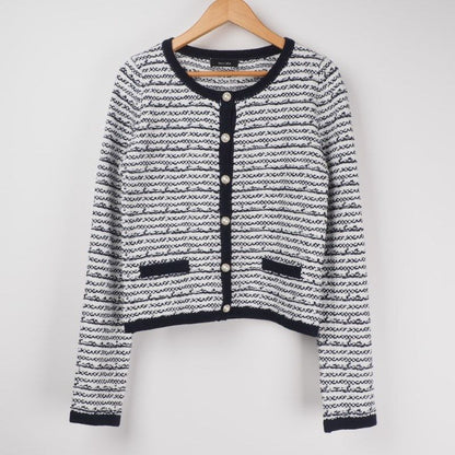 ツイード風レディライクニットカーディガン