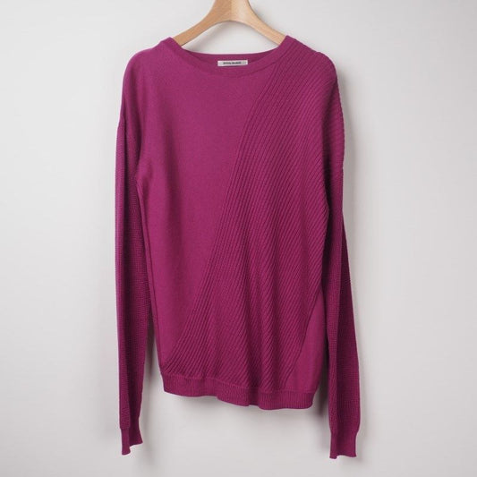 多種編みアシンメトリーニット