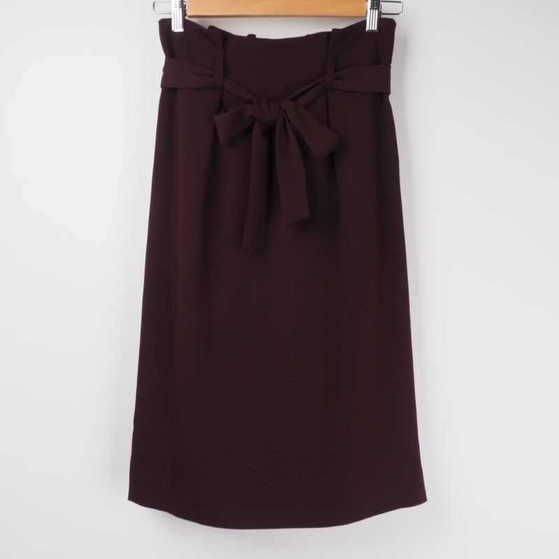 ウエストゴムリボンタイトスカート