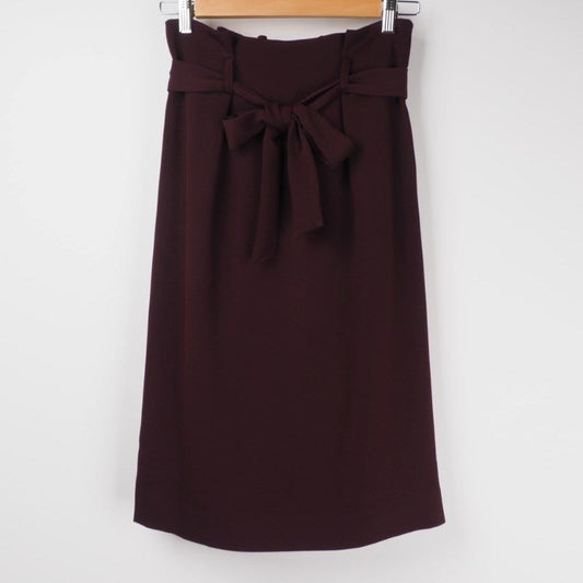 ウエストゴムリボンタイトスカート