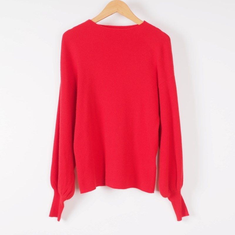 バルーンスリーブニットトップス