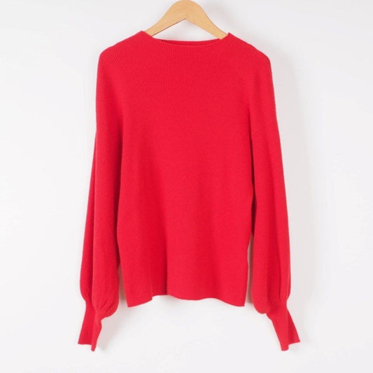 バルーンスリーブニットトップス