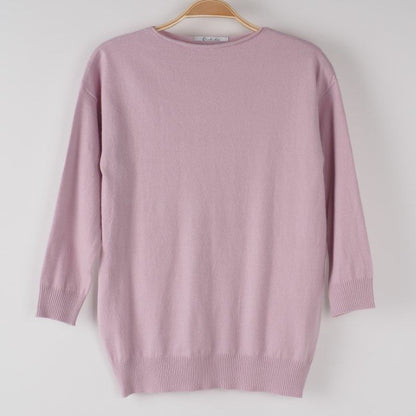 切りっぱなしデザインニット