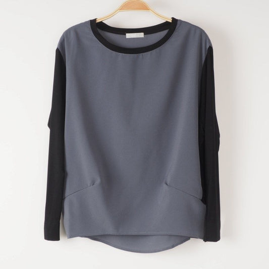 異素材切り替えカットソー