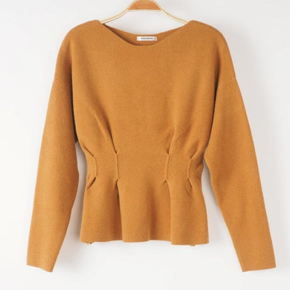 ペプラムデザインニット