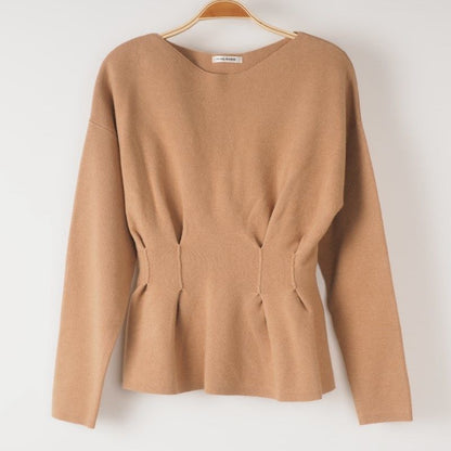 ペプラムデザインニット