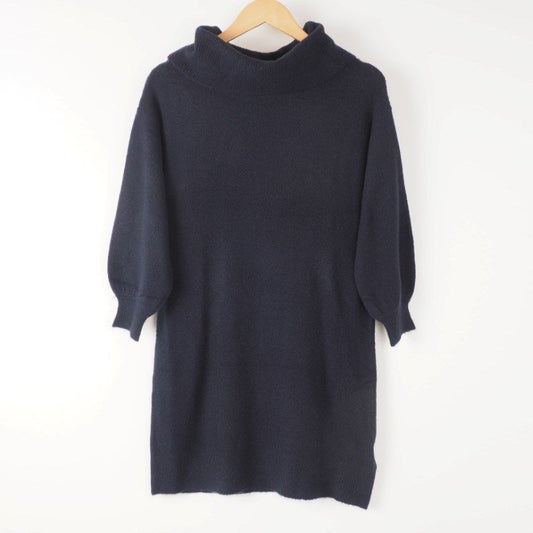 ふんわり袖タートルネックワンピース