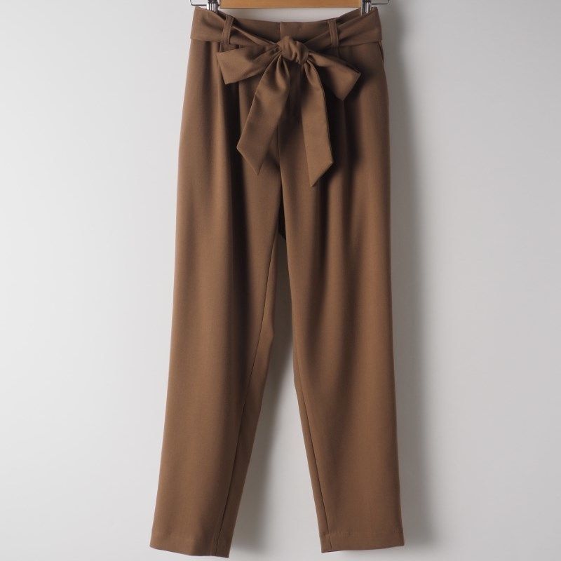 ウエストリボンすっきりパンツ