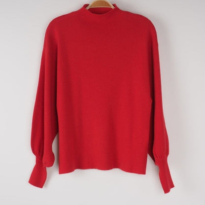 バルーンスリーブニットトップス