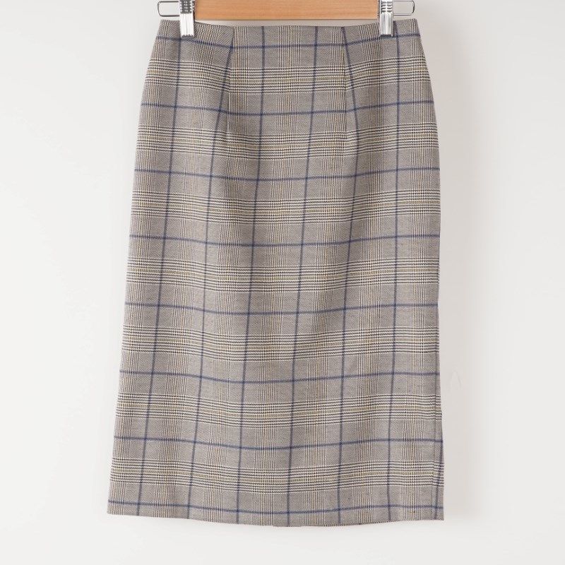 チェック柄タイトスカート