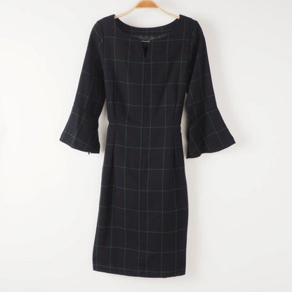 フレア袖リボンベルトワンピース