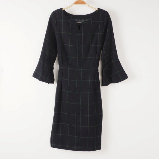 フレア袖リボンベルトワンピース