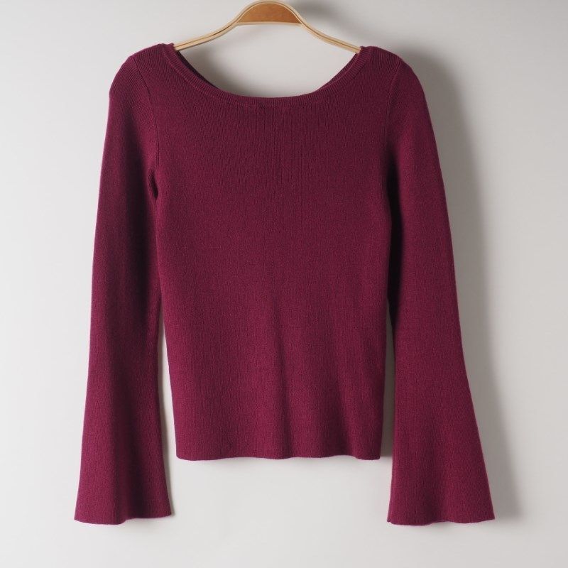 フレアスリーブ2WAYニットプルオーバー