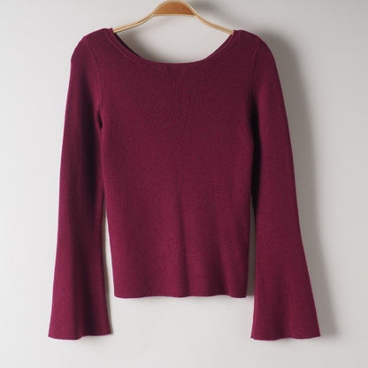 フレアスリーブ2WAYニットプルオーバー