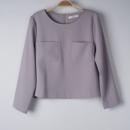 ダブルポケットデザインブラウス