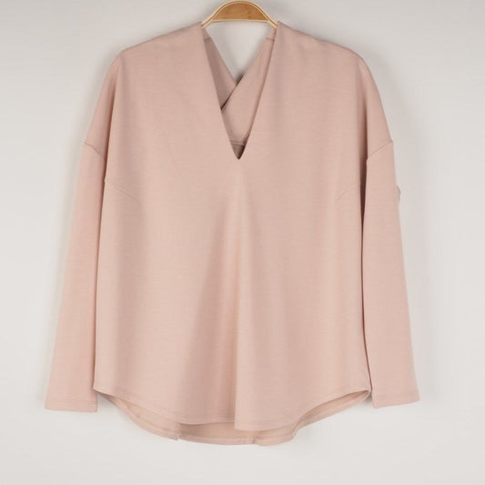 Vライン切り替えトップス