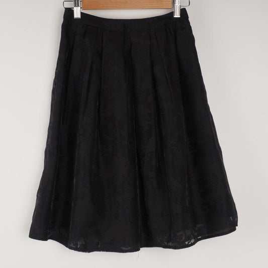 オパール加工花柄タック入り透かしスカート