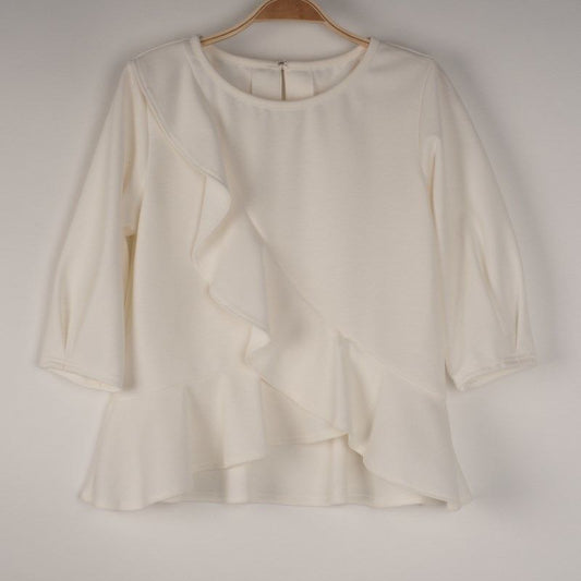 フリルデザインカットソー