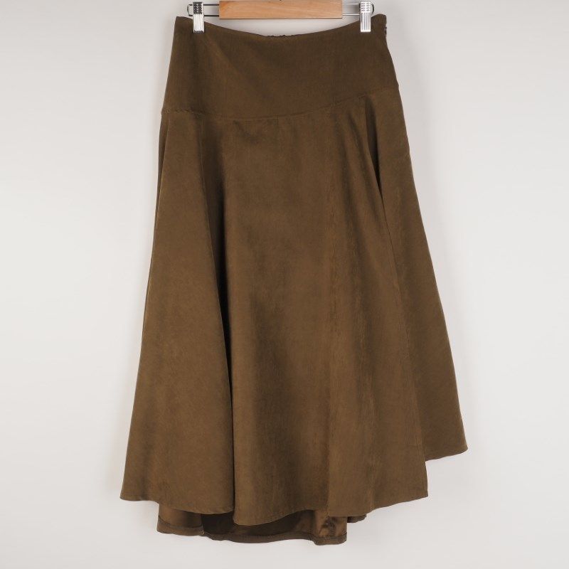 ピーチスキンフィッシュテールフレアスカート