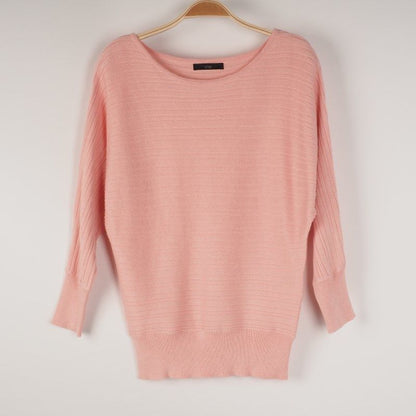 ドルマンスリーブボートネックニット