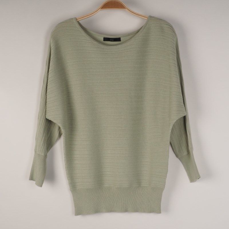 ドルマンスリーブボートネックニット