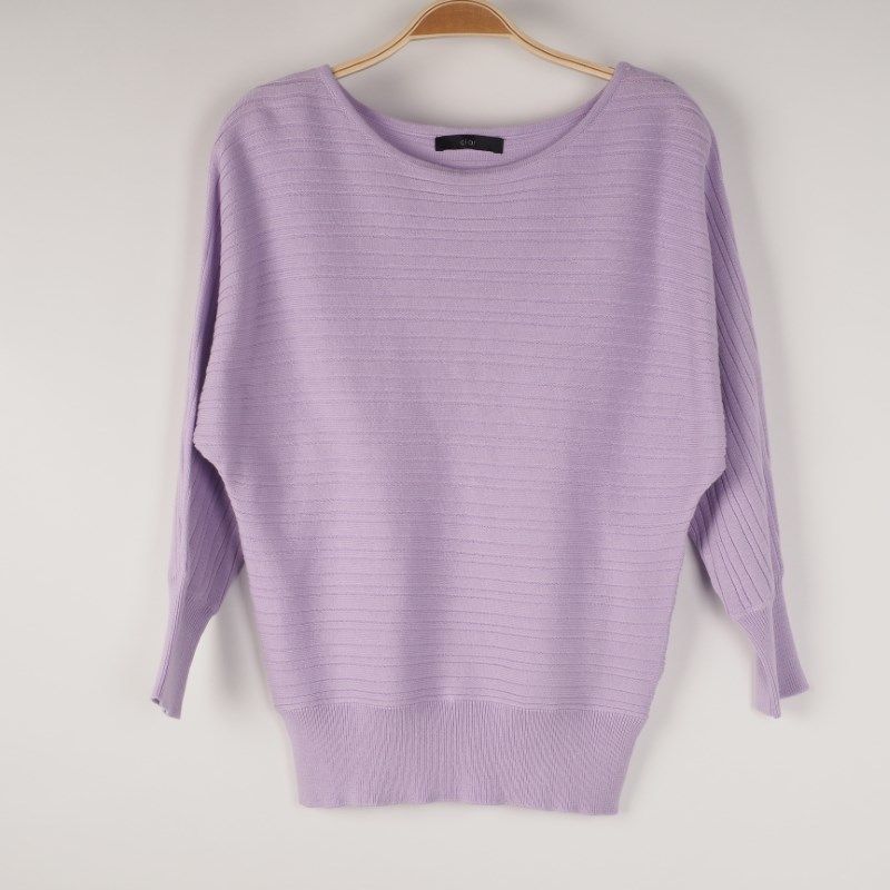 ドルマンスリーブボートネックニット