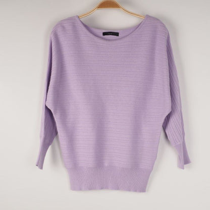 ドルマンスリーブボートネックニット