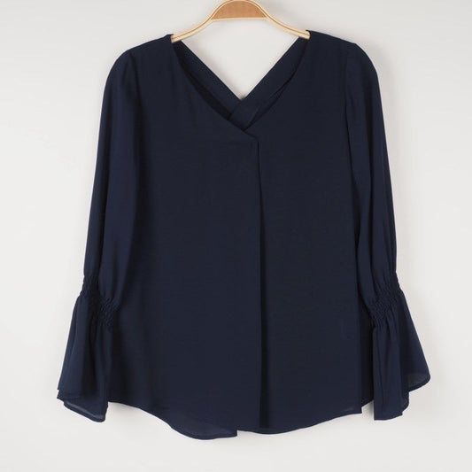 シャーリングデザインブラウス