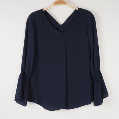 シャーリングデザインブラウス