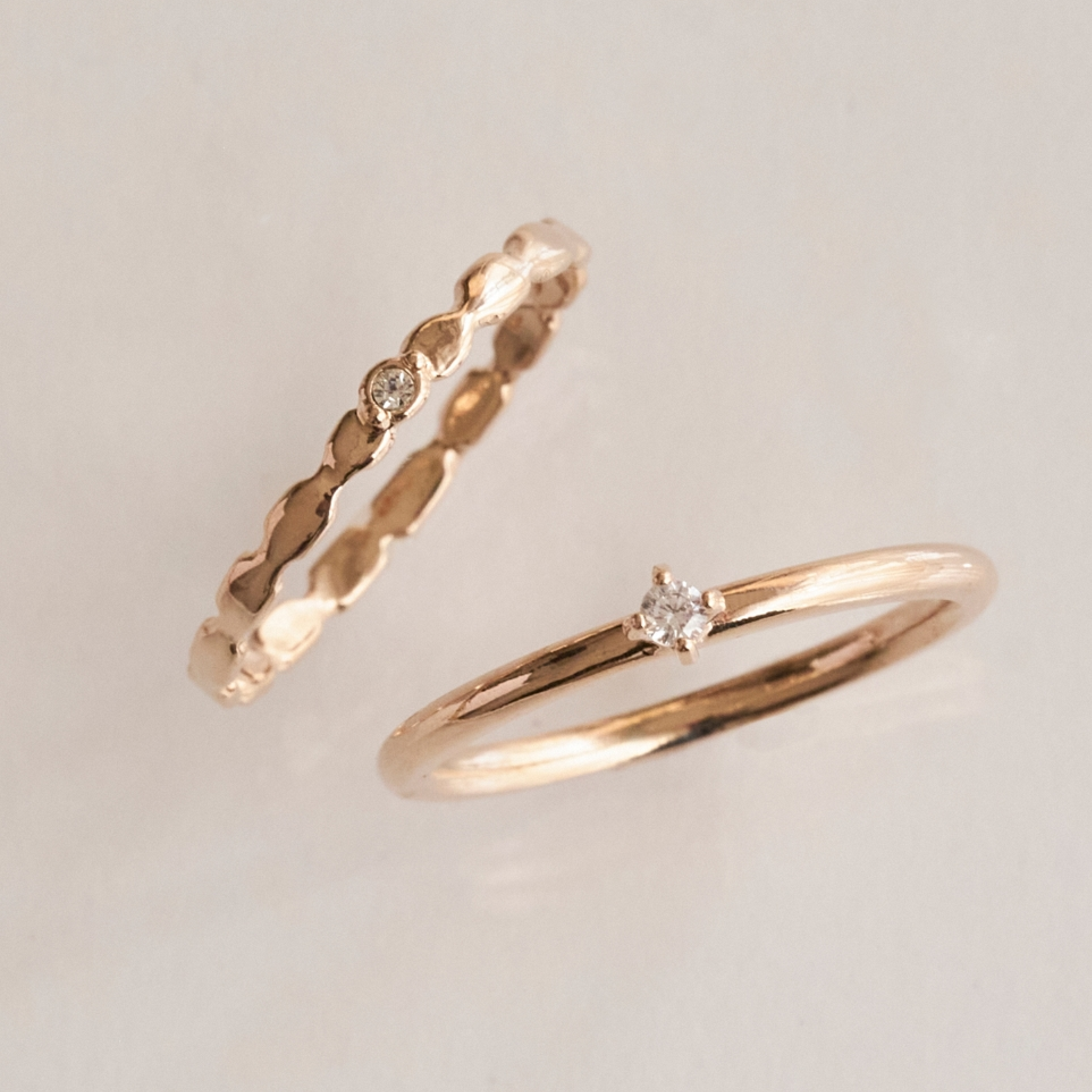 【金属アレルギー対応】2setグレイングリッターリング