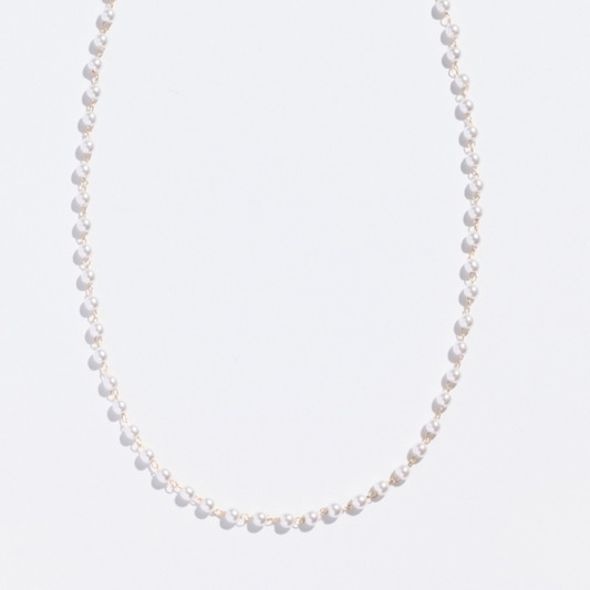 シンプルパールチェーンネックレス