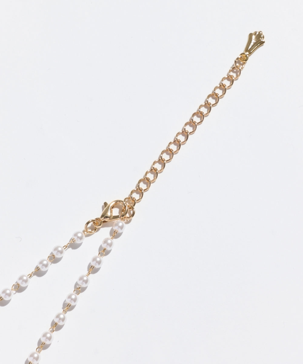 シンプルパールチェーンネックレス