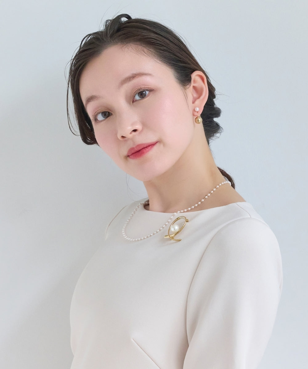 シンプルパールチェーンネックレス