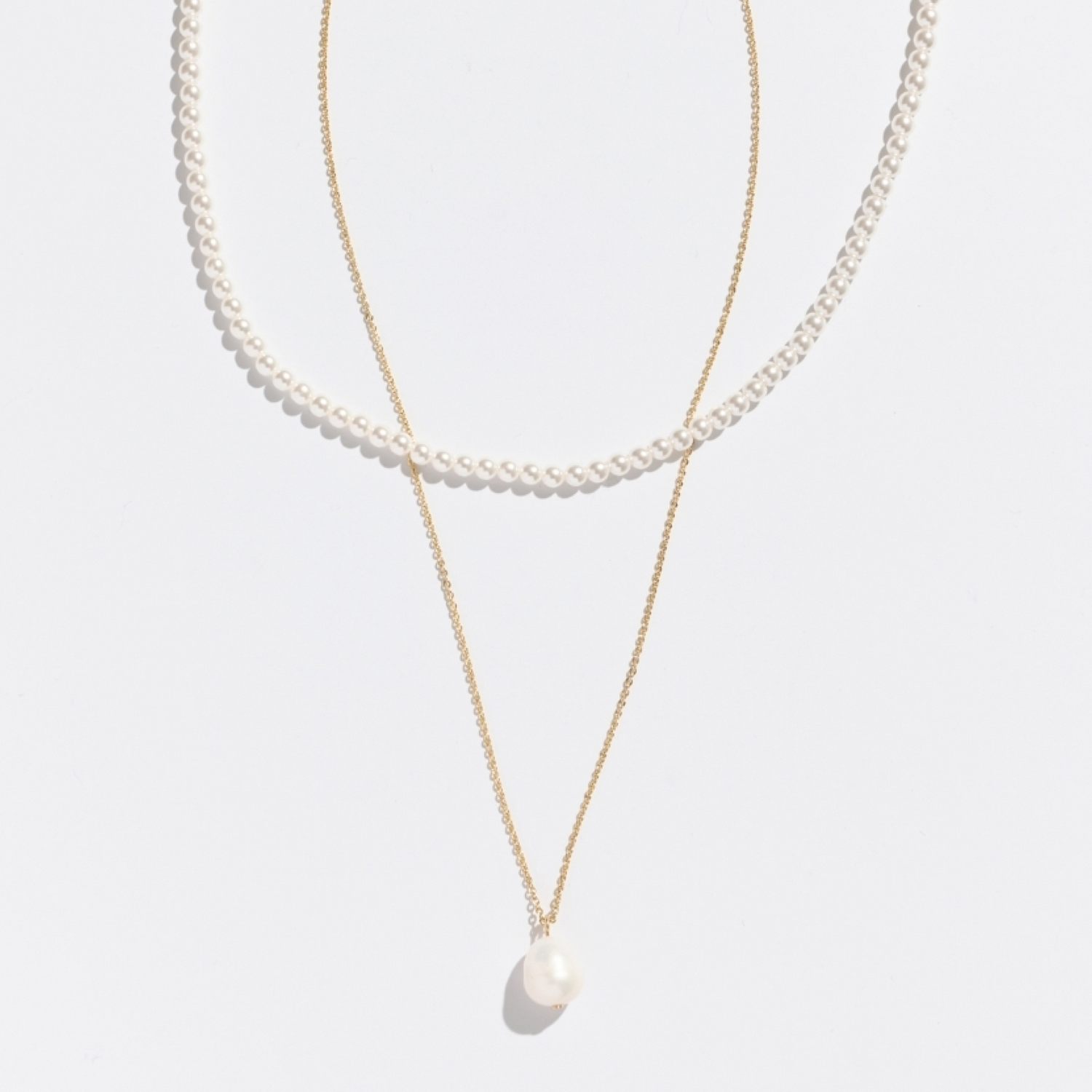 クラシカルパール2連ネックレス