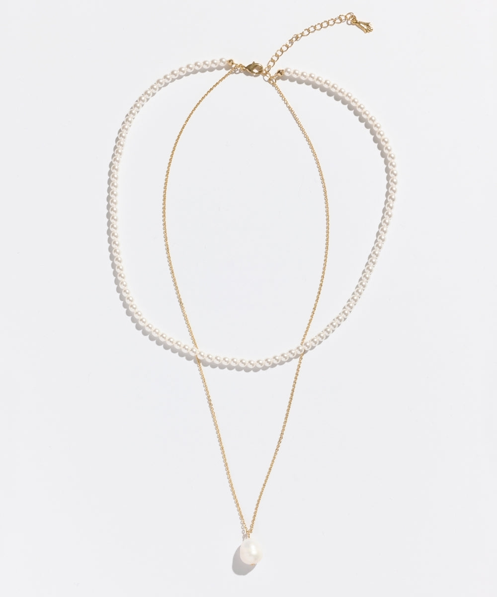 クラシカルパール2連ネックレス
