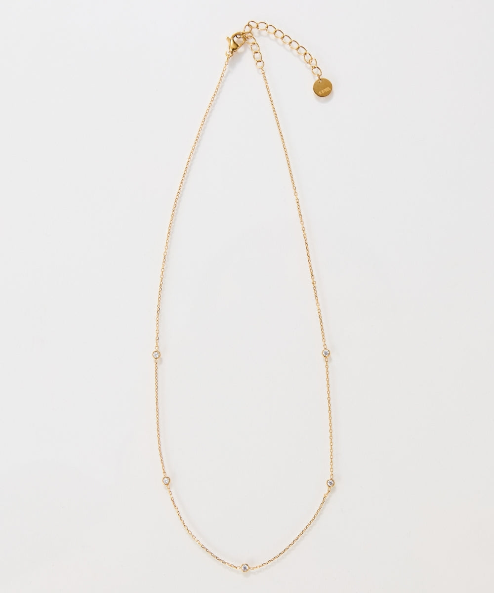 【金属アレルギー対応】ステーションビジューチョーカー