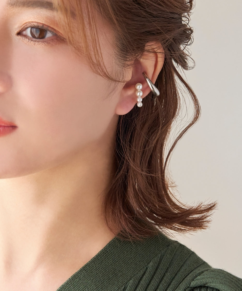 ドレッシングパールイヤーカフ