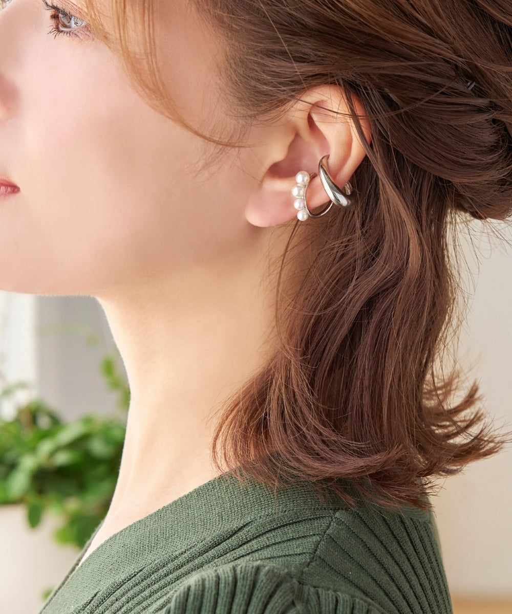 ドレッシングパールイヤーカフ