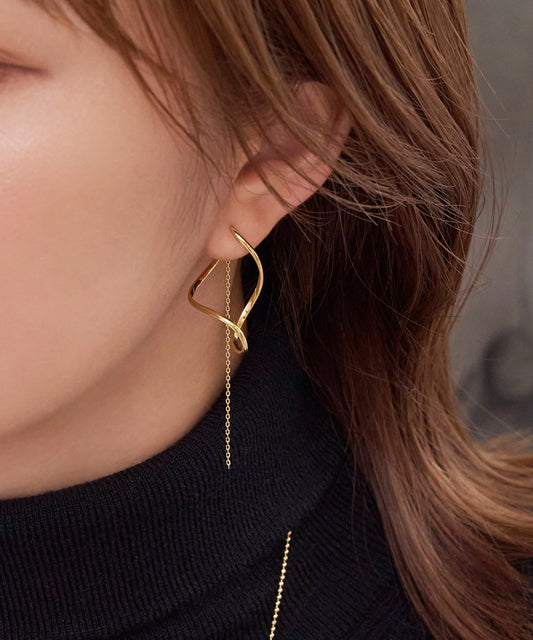 2wayグレースツイストラインイヤリング