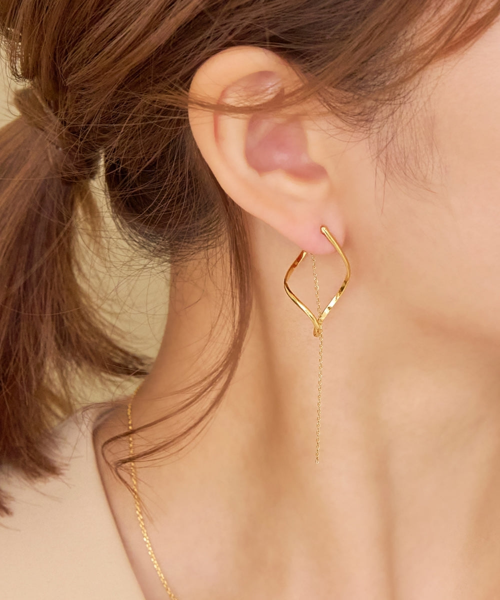 2wayグレースツイストラインイヤリング